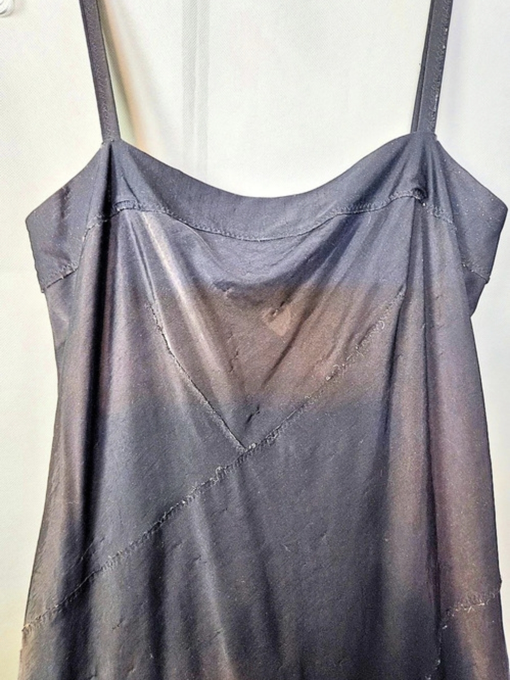 Vintage Black Stretch Slip Dress